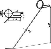 Torsion following tine - left - AgriParts