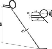 Torsion following tine - right - AgriParts