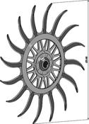 Rotary hoe ring, compl. with hub - AgriParts