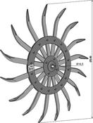 Rotary hoe ring, compl. with hub - AgriParts