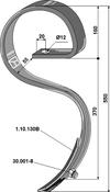 Harrow tine with share - AgriParts