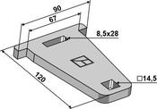 Plate 120x10x90 - AgriParts