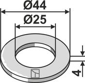 Washer Ø44x4xØ25 - AgriParts