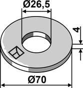 Washer Ø70x4xØ26,5 - AgriParts