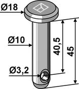 Cotter bolt Ø10x45 - AgriParts