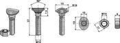 Cultivator bolt - M10x37 - 8.8 - AgriParts