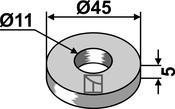 Washer Ø45x5xØ11 - AgriParts image
