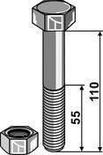 Bolt M20x2,5 - 8.8 - AgriParts
