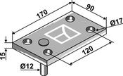 Ledger plate with pin - AgriParts