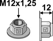 self-locking collar nut - pressed - M12x1,25 - 8.8 - AgriParts