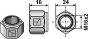 Self-locking nut - M16x2 - AgriParts