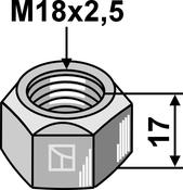 Self-locking nut - M18x2,5 - AgriParts