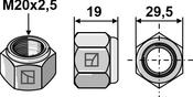 Self-locking nut M20x2,5 - AgriParts