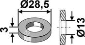 Washer Ø28,5x3xØ13 - AgriParts image