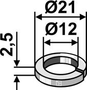 Split washer Ø21x2,5xØ12 - AgriParts image