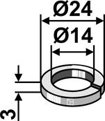 Split washer Ø24x3x14 - AgriParts image