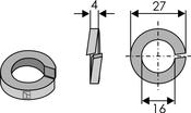 Split washer Ø27x4xØ16 - AgriParts image
