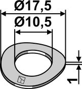 Spring washer - Ø17,5x1xØ10,5 DIN137 - AgriParts image