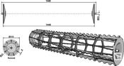 Cage roller notched bars - 1440mm - AgriParts