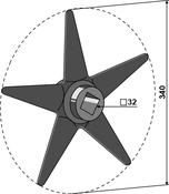 Spike wheel Ø340mm - AgriParts