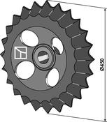Toothed roller-ring - Ø450mm - AgriParts