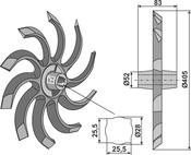 Harrow star - right - AgriParts