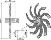 Harrow star - left - AgriParts