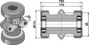 Bearing compl. for 30x30 square shaft - AgriParts
