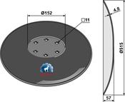 Plain disc - Ø515x4,8 - AgriParts