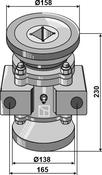 Bearing compl. for 40x40 square shaft - AgriParts