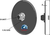 Seed drill disc Ø382x4 - compl. - AgriParts