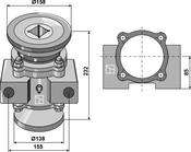 Bearing compl. for 40x40 square shaft - AgriParts