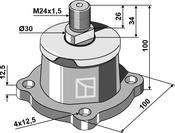 Bearing - left thread - AgriParts
