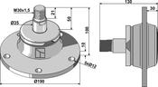 Bearing - right thread - AgriParts