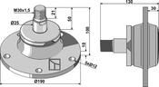 Bearing - left thread - AgriParts