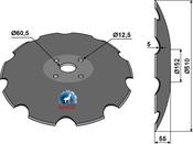 Notched disc with flat neck - Ø510 - AgriParts