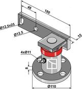 Disc-hub with shank - right model - AgriParts