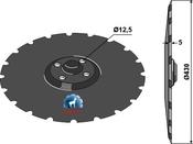 Seed drill disc Ø430&amp;#1093 5 - AgriParts