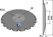Notched disc with flat neck Ø460 - AgriParts
