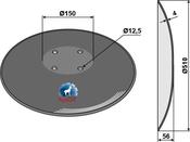 Plain disc with flat neck Ø510x4 - AgriParts