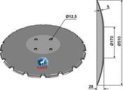 Concave disc Ø510x5 - notched - AgriParts