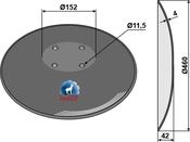 Plain disc with flat neck - Ø460x4 - AgriParts