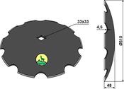 Notched disc Ø510x4,5 - AgriParts