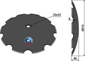 Notched disc Ø510x6 - AgriParts