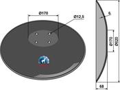 Plain disc with flat neck - Ø620 - AgriParts