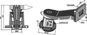 Bearing with shank - left model - AgriParts
