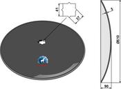 Plain disc Ø610x5 - AgriParts