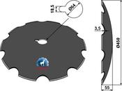 Notched disc Ø450x3,5 - AgriParts image