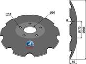 Notched disc with flat neck - Ø568 - AgriParts