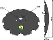 Notched disc - Ø610x6 - AgriParts